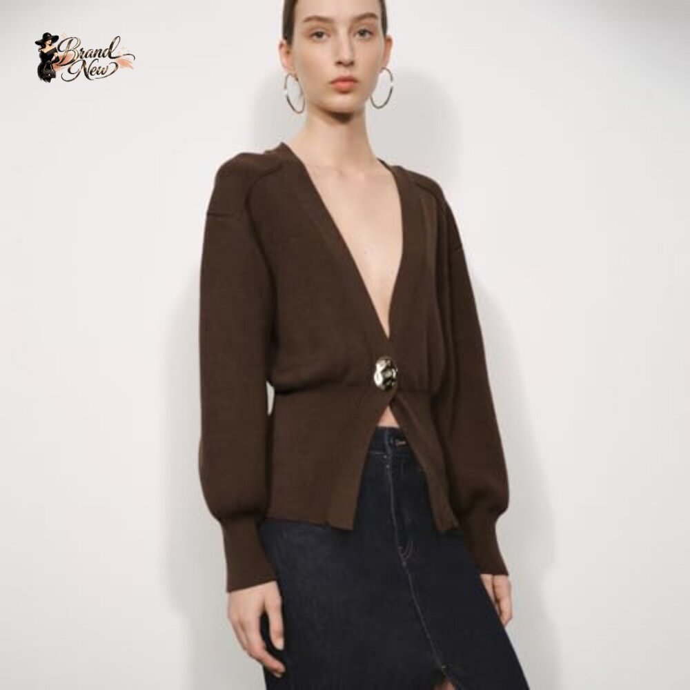 Viscose Polyester Polyamide Knitted Cardigan Long… - image 3